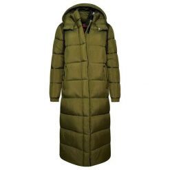 Damska długa kurtka Superdry Ripstop. Zielone kurtki Superdry, l, z aplikacjami, z nylonu, klasyczne, bez kaptura. Za 607.75 zł.