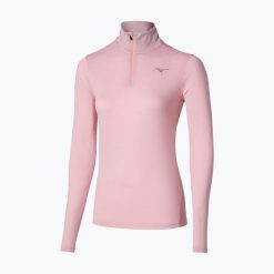 Bluza do biegania damska Mizuno Core Impulse Half Zip Tee. Czerwone bluzy bez kaptura Mizuno, bez wzorów, bez kaptura, do biegania. Za 245.00 zł.