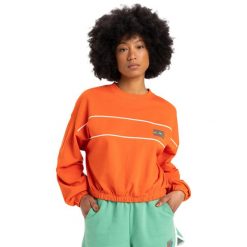 Bluza z okrągłym dekoltem dla Kobiety CROP OVER Pomarańczowy. Brązowe bluzy Quiksilver, m, bez wzorów, z bawełny, casualowe, bez ramiączek, bez kaptura. Za 299.99 zł.