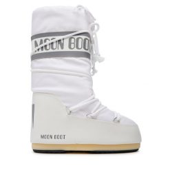Śniegowce Moon Boot. Białe śniegowce Moon Boot, bez wzorów, z nylonu, bez zapięcia. Za 899.99 zł.