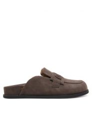 TWINSET Klapki 252TCP210 00203 Brązowy. Brązowe klapki Twinset, bez wzorów, ze skóry, bez obcasa, bez zapięcia. Za 729.99 zł.