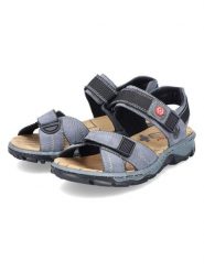 Rieker Sandały w kolorze niebieskim rozmiar: 36. Niebieskie sandały Rieker, bez wzorów, klasyczne, z otwartym noskiem, bez obcasa, bez zapięcia. Za 164.02 zł.