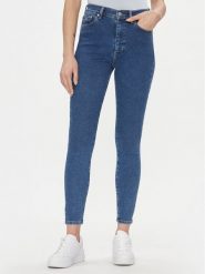 Tommy Jeans Jeansy Sylvia DW0DW17147 Niebieski Skinny Fit. Niebieskie jeansy Tommy Jeans, bez wzorów, z bawełny. Za 249.99 zł.