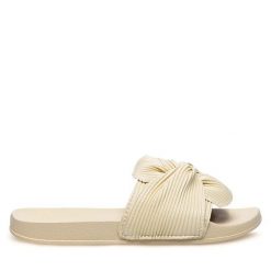Klapki JENNY. Żółte klapki Jenny, bez wzorów, bez obcasa, bez zapięcia. Za 59.99 zł.