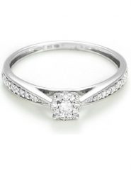 DIAMANTA Złoty pierścionek z diamentami rozmiar: 58. Szare pierścionki DIAMANTA, z diamentem, złote. Za 1,979.99 zł.