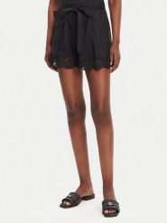TWINSET Szorty materiałowe 251TT2096 Czarny Regular Fit. Czarne szorty Twinset, bez wzorów, z bawełny. Za 655.45 zł.