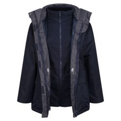 Kurtka Damska 3 W 1 Benson III. Niebieskie kurtki Regatta, xl, bez wzorów, z materiału, z kapturem. Za 578.99 zł.