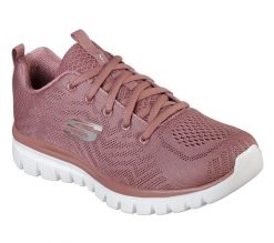 Skechers Graceful-Get Connected Różowe Buty Sportowe Damskie. Brązowe buty treningowe Skechers, na lato, bez wzorów, z materiału, bez zapięcia, na fitness i siłownię, skechers sport. Za 219.00 zł.