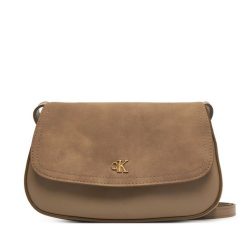 Torebka Calvin Klein. Brązowe listonoszki Calvin Klein, bez wzorów, bez dodatków. Za 409.99 zł.