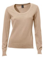 Heine Sweter w kolorze beżowym rozmiar: 36. Brązowe swetry Heine, bez wzorów, z bawełny, bez ramiączek. Za 61.46 zł.