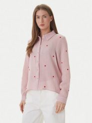 ONLY Koszula Heart 15332482 Różowy Regular Fit. Czerwone koszule ONLY, s, bez wzorów, z bawełny, bez kołnierzyka, bez ramiączek. Za 189.99 zł.