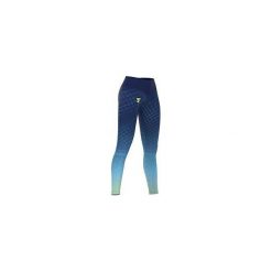 Legginsy fitness długie damskie Smmash Vitely z wysokim stanem. Niebieskie legginsy SMMASH, bez wzorów, sportowe, długie. Za 169.90 zł.