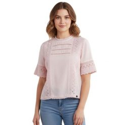 Bluzka treningowa damska Superdry Annie. Czerwone bielizna termoaktywna damska Superdry, w ażurowe wzory, z wiskozy, bez ramiączek. Za 157.55 zł.