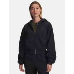 Bluza Under Armour Icon Vida Fleece FZ. Czarne bluzy Under Armour, bez wzorów, bez ramiączek, bez kaptura. Za 189.99 zł.