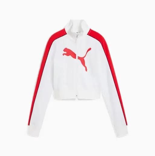 Damska bluza dresowa Puma T7 Future. Białe bluzy z kapturem Puma, m, bez wzorów, z dresówki, bez kaptura, na fitness i siłownię. Za 303.00 zł.