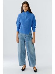 Oui Golf w kolorze niebieskim rozmiar: 38. Niebieskie swetry Oui, bez wzorów, prążkowane, bez ramiączek. Za 383.03 zł.