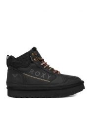 Roxy Trzewiki CEO-V12-1126 Czarny. Czarne botki Roxy, bez wzorów, z materiału, bez obcasa, na płaskiej podeszwie, bez zapięcia. Za 159.99 zł.