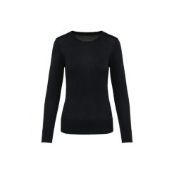 Suprima sweter z okrągłym dekoltem dla kobiet Kariban Premium. Czarne swetry KARIBAN, xs, bez wzorów, z bawełny, eleganckie, bez ramiączek. Za 195.00 zł.