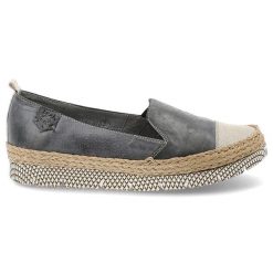 Szare Espadryle Maciejka Wygodne Wsuwane Buty Damskie. Niebieskie espadryle Maciejka, bez wzorów, z jeansu, eleganckie, bez obcasa. Za 189.00 zł.