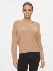 Liu Jo Sweter MF3392 MS49I Brązowy Regular Fit. Brązowe swetry Liu Jo, xl, bez wzorów, z wiskozy, bez ramiączek. Za 869.99 zł.