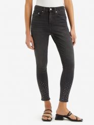 Levi's Dżinsy "721" - Skinny fit - w kolorze antracytowym rozmiar: W26/L32. Czarne jeansy Levi's, l, z aplikacjami, klasyczne, z podwyższonym stanem. Za 202.50 zł.