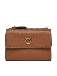 PINKO Portfel Compact Wallet AI 25-26 PCPL 103612 A29Q Brązowy. Brązowe portfele Pinko, bez wzorów, ze skóry. Za 749.99 zł.
