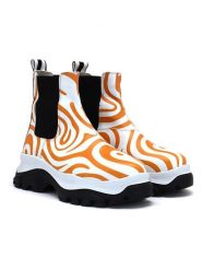 Goby Sztyblety w kolorze biało-pomarańczowym rozmiar: 38. Białe buty sportowe lifestyle Goby, bez wzorów, sportowe, bez zapięcia. Za 347.99 zł.