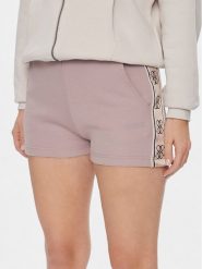 Guess Szorty sportowe Britney V3GD13 KB3P2 Beżowy Loose Fit. Brązowe szorty sportowe Guess, z aplikacjami, z bawełny. Za 199.99 zł.
