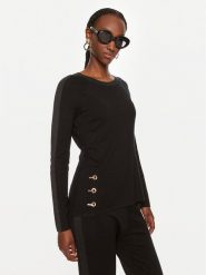 Liu Jo Sport Sweter TF4098 MS49I Czarny Regular Fit. Czarne swetry Liu Jo Sport, xl, bez wzorów, z wiskozy, sportowe, bez ramiączek. Za 339.99 zł.