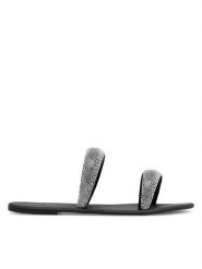 Nine West Klapki WFA2735-1 Srebrny. Szare klapki Nine West, bez wzorów, z materiału, bez obcasa, bez zapięcia. Za 149.99 zł.