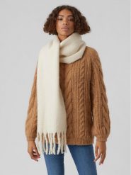 Vero Moda Szal 10269145 Beżowy. Brązowe szaliki i kominy Vero Moda, bez wzorów, z syntetyku. Za 79.99 zł.