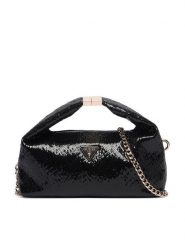 Guess Torebka Jewels Mini HWKG22 48740 Czarny. Czarne kopertówki Guess, z aplikacjami, ze skóry, wizytowe, bez dodatków. Za 544.99 zł.