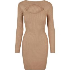Sukienka Damska Wycięcie. Brązowe sukienki Urban Classics, xl, bez wzorów, sportowe, bez kołnierzyka, bez ramiączek, sportowe. Za 178.99 zł.