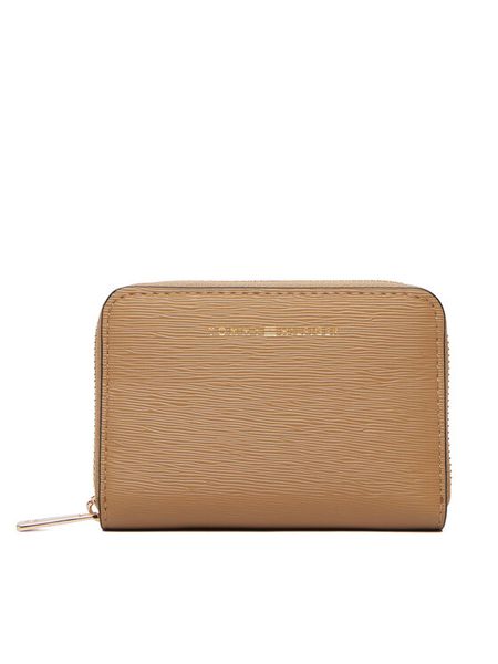 Tommy Hilfiger Portfel Th Modern Compact Za AW0AW18487 Brązowy. Brązowe portfele Tommy Hilfiger, bez wzorów, ze skóry. Za 153.99 zł.