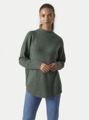 Vero Moda Sweter Plaza 10290784 Zielony Loose Fit. Zielone swetry Vero Moda, l, bez wzorów, z syntetyku, bez ramiączek. Za 49.99 zł.