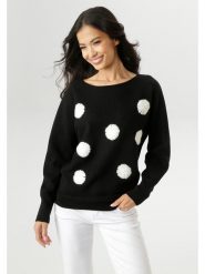 Aniston Sweter w kolorze czarnym rozmiar: 44. Czarne swetry Aniston, bez wzorów, bez ramiączek. Za 86.95 zł.