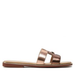 Klapki Liu Jo. Brązowe klapki Liu Jo, bez wzorów, bez obcasa, bez zapięcia. Za 239.99 zł.