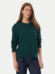 Tommy Jeans Sweter Essential DW0DW23360 Zielony ciemny Regular Fit. Zielone swetry Tommy Jeans, xxs, bez wzorów, z bawełny, bez ramiączek. Za 369.99 zł.