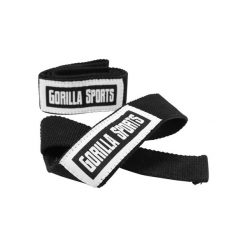 Paski do podnoszenia ciężarów Gorilla Sports 2 sztuki. Czarne paski Gorilla Sports, bez wzorów, sportowe. Za 29.99 zł.