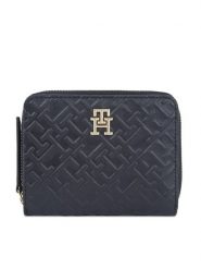 Tommy Hilfiger Portfel Th Refined Med Za Mono AW0AW15755 Czarny. Czarne portfele Tommy Hilfiger, bez wzorów, ze skóry. Za 239.99 zł.