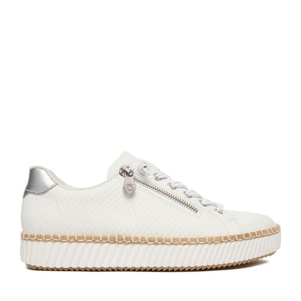 Tenisówki Rieker. Białe trampki Rieker, bez wzorów, bez zapięcia. Za 359.99 zł.