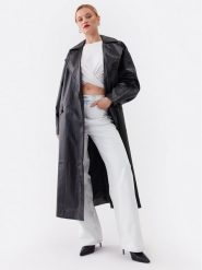 Calvin Klein Jeans Płaszcz przejściowy J20J221389 Czarny Relaxed Fit. Czarne płaszcze Calvin Klein Jeans, xxl, bez wzorów, z jeansu, bez kaptura. Za 1,199.00 zł.