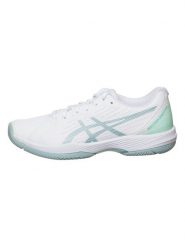 Asics Buty "Solution Swift FF Clay" w kolorze biało-błękitnym do tenisa rozmiar: 37. Białe buty treningowe ASICS, bez wzorów, bez zapięcia, tenisowe. Za 207.39 zł.