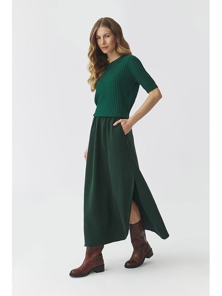 TATUUM Spódnica w kolorze ciemnozielonym rozmiar: 40. Zielone spódnice Tatuum, bez wzorów, maxi. Za 144.24 zł.