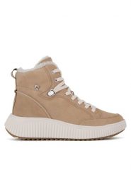 Rieker Revolution Lifestyle Botki W1771-62 Beżowy. Brązowe botki Rieker Revolution Lifestyle, bez wzorów, bez obcasa, na płaskiej podeszwie, bez zapięcia. Za 399.00 zł.