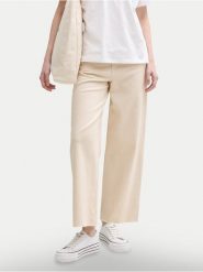 Tom Tailor Denim Jeansy 1045652 Beżowy Wide Leg. Brązowe jeansy TOM TAILOR DENIM, l, bez wzorów, z bawełny. Za 219.99 zł.
