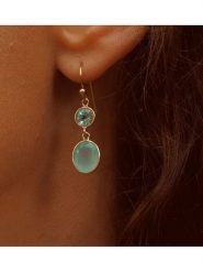 Les Petites Précieuses Pozłacane kolczyki z kamieniami ozdobnymi rozmiar: onesize. Niebieskie kolczyki Les Petites Précieuses, z topazem, pozłacane. Za 131.45 zł.