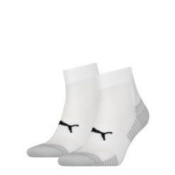 Zestaw 2 skarpetek Puma Sport Quarter z amortyzacją, kolor biały. Białe skarpetki sportowe Puma, bez wzorów, z elastanu, trekkingowe. Za 86.99 zł.