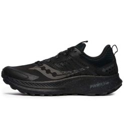 Buty Do Biegania Saucony Ride Tr2 Gtx Dorośli. Czarne buty treningowe Saucony, bez wzorów, z gore-texu, bez zapięcia, do biegania, gore-tex. Za 764.50 zł.