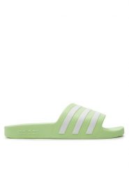 Adidas Klapki adilette Aqua Slides IF6046 Zielony. Zielone klapki adidas, bez wzorów, z tworzywa sztucznego, sportowe, bez obcasa, bez zapięcia. Za 99.99 zł.